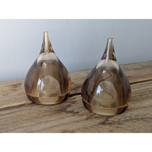 3/25$ Italian Lucite Teardrop Luigi Massoni for Guzzini Salt Pepper Shakers - Picture 1 of 5